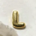 Gold letter L charm for DIY bracelet watch strap accessories, elegant metallic pendant. - Letter L Charm Only / Gold