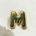 Gold metal letter M charm accessory for DIY bracelet jewelry making, stylish and trendy fashion. - Letter M Charm Only / Gold
