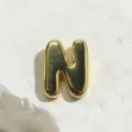 Gold 3D Letter N Charm Pendant for DIY Bracelet Watch Strap Accessories Fashion Jewelry - Letter N Charm Only / Gold