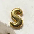 Gold letter S charm, metal DIY accessory for watch straps, bracelets, and fashion jewelry. - Letter S Charm Only / Gold