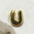 Gold initial letter charm for DIY watch strap bracelet jewelry accessories stylish - Letter U Charm Only / Gold