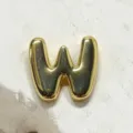 Gold letter W charm accessory for DIY bracelets watch straps stylish vintage jewelry making. - Letter W Charm Only / Gold