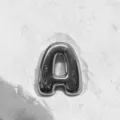 Silver bubble letter A charm pendant, retro DIY bracelet and watch band accessory SKU - Letter A Charm Only / Silver