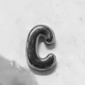 Silver metallic letter C charm, stylish DIY jewelry accessory for bracelet and watch strap decor. - Letter C Charm Only / Silver