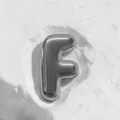 Silver metallic letter F charm, vintage DIY jewelry accessory for bracelet and necklace. - Letter F Charm Only / Silver