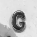 Silver metal letter G charm for watch strap bracelet, fashion DIY accessory for custom jewelry. - Letter G Charm Only / Silver