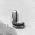 Silver metal letter L charm pendant for DIY bracelet jewelry making and watch straps accessories. - Letter L Charm Only / Silver