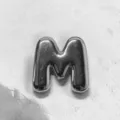 Silver metal letter M charm, vintage style DIY bracelet and watch band accessory for fashion look. - Letter M Charm Only / Silver