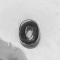 Silver metal letter O charm for DIY bracelet jewelry accessory, vintage puffy alphabet pendant. - Letter O Charm Only / Silver