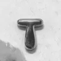 Metallic letter T charm pendant for DIY bracelet strap and fashion jewelry accessory design - Letter T Charm Only / Silver