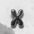 Retro silver metal letter X charm for DIY watch strap bracelet fashion accessories - Letter X Charm Only / Silver
