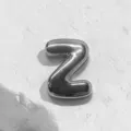Silver metal letter Z charm, DIY replacement accessory for watch strap and bracelet decoration. - Letter Z Charm Only / Silver