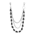 Punk hip hop multi layer metal pants chain with cute black money bag charms for women. - Black