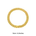 Minimalistische 16cm goldene Kubakette Halskette, trendiges Paar Schlüsselbeinkette Schmuck. - 16cm / Gold