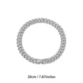 Minimalist silver cuban link chain necklace bracelet variant, 20cm trendy jewelry. - 20cm / Silver