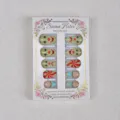3D clown press on nails almond fake nail tips 24pcs cute removable nail art decoration set - 30 Pieces/Pack (XS/S/M Boxed)