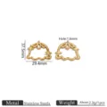 Ciondolo stella in acciaio inossidabile accessorio gioielli DIY charm dorato vintage - Stile Medusa Stella (Z4039) / 5 Pezzi / Ciondolo medusa e stella dorato