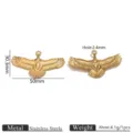 Ciondolo ad aquila in acciaio inossidabile ciondolo DIY per la creazione di collane. - Stile Aquila (Z4039) / 5 Pezzi / Ciondolo stampato dorato - aquila in volo