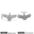 Ciondolo aquila volante in acciaio inossidabile vintage fai da te collana braccialetto - Ciondolo stampato tonalità acciaio - Aquila in volo