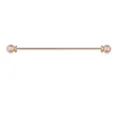 Roségoud metalen kraanspeld voor heren overhemd, elegante rechte kraanbalk accessoire. - Goud (Zonder Ketting)