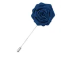 Broche boutonnière rose en tissu denim bleu pour costume homme mariage fête élégante mode - Bleu sarcelle
