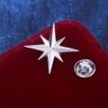 Silberne Stern Brosche Anstecknadel Vintage Anzug Zubehoer fuer Damen Herren Mode Schmuck - Sternenstrahl (Silberfarben)