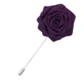 Broche boutonniere en tissu rose pour costume de mariage et accessoires de banquet - Violet