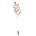 Rose gold leaf stick pin brooch, minimalist lapel pin suit accessory for men and women. - Gold