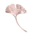 Rose gold ginkgo leaf brooch pin, elegant nature inspired botanical jewelry accessory for women. - Ginkgo Leaf Style (1445) / Gold (No Pearl)