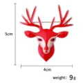 Weihnachten Hirsch Brosche rot Emailliert Metall Weihnachts Anstecknadel fuer Damen Schmuck - Roter Hirsch (Goldbasis)