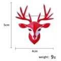 Weihnachten rot Hirsch Kopf Brosche Legierung Emaille Revers Pin fur Feiertag Geschenke - Roter Hirsch (silberne Basis)