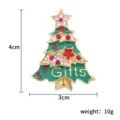 Weihnachtsbaum Strass Brosche gruen Emailliert Festlich Korsage Modeschmuck Geschenk - Weihnachtsbaum Nr. 7