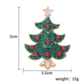 Weihnachtsbaum Strass Brosche Legierung festliche Corsage Geschenke Zubehör 5cm 3.5cm - Weihnachtsbaum Stil 9