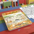 Children safari animals search and find coloring book detail view with fun drawing posters. - Safari Animal Theme (RXHC1145)