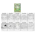 Livre de coloriage pour enfants sur le thème de la forêt tropicale avec dix pages de dessin. - Affiche de Coloriage Forêt Tropicale (RXHC1147) / Lot de 10 feuilles
