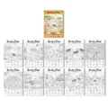 Détails de l'ensemble de livres de coloriage safari pour enfants, idéal pour apprendre. - Affiche de Coloriage Zoo Safari (RXHC1145) / Lot de 10 feuilles