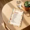 Portable spiral recipe notebook detail view, featuring contents page with gourmet cooking guides. - Food Cooking Design (RXHC1259)
