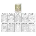 Detail view of forest theme coloring book pages with various nature scene line arts for kids. - Forest Path Healing Coloring Poster (RXHC1172)