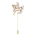 Goldener Pegasus Reversnadel für Herren, stilvolle Flügelpferd Metall Anstecknadel. - Goldenes Pferd