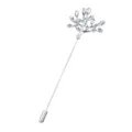 Silberne Metall Baum Zweig Anstecknadel Brosche für Herren Anzug Accessoires Schmuck. - Silberner kleiner Baum