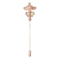 Roségold langer Anstecknadel Brosche für Herren, Vintage Metall Anzug Zubehör Typ. - Goldene Große Armee-Blume