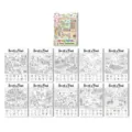 Ensemble de livre de coloriage et recherche pour enfants avec dix feuilles sur le printemps. - Affiche de Coloriage Jardin de Printemps (RXHC1137) / Lot de 10 feuilles