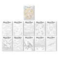Cloud and bird theme coloring book and poster set for kids, creative drawing and graffiti art. - Clouds and Birds Healing Coloring Poster (RXHC1178)