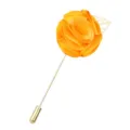 Gelbe Stoff Rose Anstecknadel lange Brosche für Herren Anzüge und Damen Mode Accessoires - Gelb