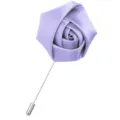 Lavendel Stoff Rosen Reversnadel für Herren Anzug, elegante Band Blumen Boutonniere. - Silbergrau