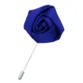 Elegante blaue Stoff Rosen Blume Anstecknadel Brosche, perfekt für Herren Anzug Accessoire. - Blau