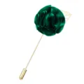 Elegante grüne Stoffblume Anstecknadel Brosche, stilvolles Accessoire für Anzüge. - Dunkelgrün