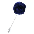 Dunkelblaue Stoff Rosen Anstecknadel, elegante Herren Anzug Blumen Brosche mit Metallnadel. - Marineblau