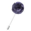 Lila Stoff Blume Reversnadel Brosche für Herren Anzug Elegante Ansteckblume Accessoire - Grau