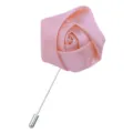 Rosa Stoff Brosche in Pink, elegante Anstecknadel fuer Herren und Damen Anzuege Variante. - Aprikose